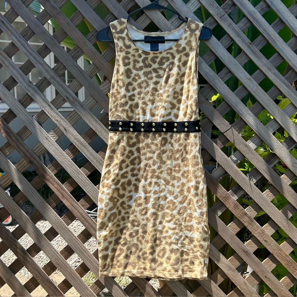 Y2K kardashian kollection leopard print bodycon dress M